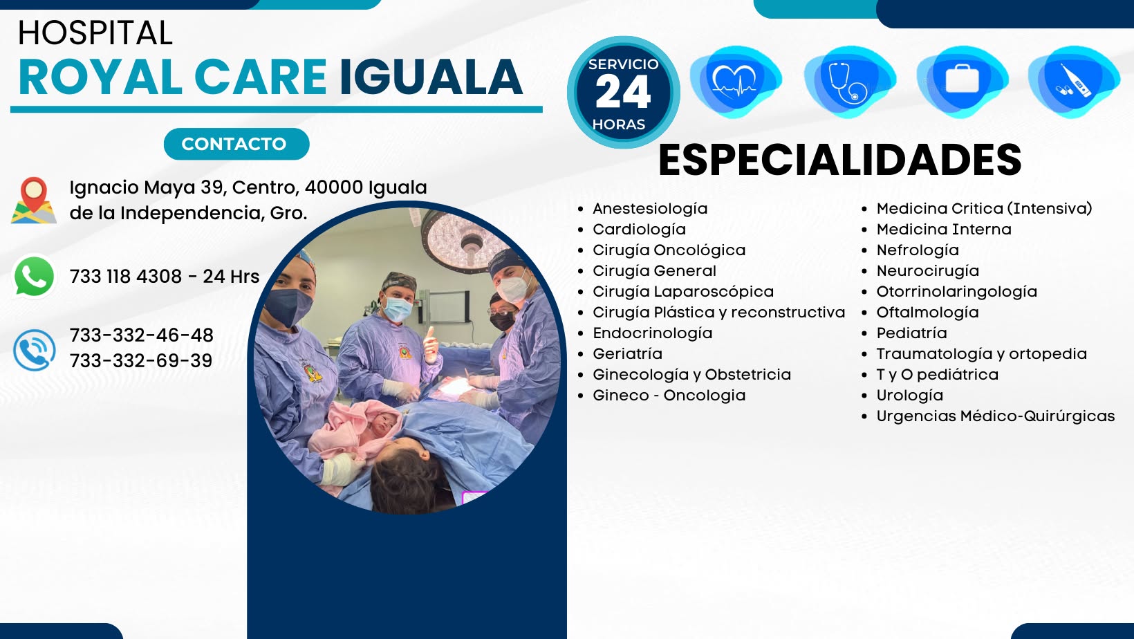 Especialidades Hospital Royal Care Iguala